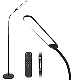 NXONE Led Floor Lamp,Modern Reading Adjustable Standing Height 4 Colors and Stepless Brightness Work Lamp for Living Room Bedroom Reading£¬Black