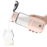KNOIER Portable Bottle Warmer, Battery-Powered Milk Warmer for Baby Travel, Temp Control & LED Display, Dry Combustion Protection, Ideal for New Parents, Night Feedings, and Baby Gift（Pink）
