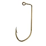 Mustad 32500-BR-2/0-1000 1X Strong 90 Deg Skipjack Jig Hook Fishing Terminal Tackle (1000 Pack), Bronze, Size 2/0