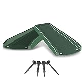 Downspout Splash Block, NAACOO 24' Rain Gutter Downspout Extensions - 2 Pack Fixable Downspout Extender with 4pc Fixing Nails, Drainage to Protect House Foundations(4 Piece|Dark Green)
