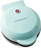 Elite Gourmet EWM013M# Electric Nonstick Mini Waffle Maker with 5-inch cooking surface, Belgian Waffles, Compact Design, Hash Browns, Keto, Snacks, Sandwich, Eggs, Easy to Clean, Mint