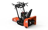 26' Dual-Stage Snow Blower Briggs & Stratton 1150 250cc Gas Electric Start, Stand On Sulky, Self-Propelled with Heated Grips, Track Drive System