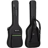CAHAYA Bass Guitar Bag Gig Bag 0.3inch Padding Black Padded Backpack Soft Electric Bass Case Green CY0292