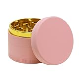 Matte Pink Grinder - Handheld Grinder Modern Minimal Kitchen Gadget for Culinary Enthusiasts - Large 2.5 Inch Spice Grinder with Cleaning Tool