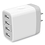 USB Charger Cube, Wall Charger Plug, AILKIN 4.8A 4-Muti Port USB Adapter Power Plug Charging Station Box Base Replacement for iPhone 15 14 13 12 11 Pro Max/X/8, iPad, Samsung Phones USB Charging Block