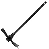 Garden Pick Cutter Mattock, 36' Heavy Duty Pick Axe with Forged Heat Treated Steel Blades Hoe for Weeding, Prying and Chopping, Digging Tool with Fiberglass Handle (5LB-with 36' Fiberglass Handle)