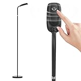 YUWLDD Cordless Floor Lamp, Rechargeable Battery Portable Floor Lamp for Living Room, Battery Operated Lamp, Touch Control for Reading Camping, 3 Color Temperatures Emergency Lighting(Black)