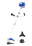 WILD BADGER POWER 52cc Weed Eater/Wacker Gas Powered, 3 in 1 String Trimmer/Edger 18'' with 10'' Brush Cutter,Rubber Handle & Shoulder Strap Included