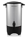 Elite Gourmet CCM040 Stainless Steel 40 Cup Coffee Urn Removable Filter For Easy Cleanup, Two Way Dispenser with Cool-Touch Handles Electric Coffee Maker Urn, Stainless Steel