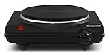 Elite Gourmet Countertop Coiled, Electric Hot Burner, Temperature Controls, Power Indicator Lights, Easy to Clean, Single, Black