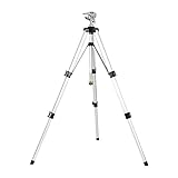 STYDDI Heavy Duty Impact Sprinkler on Tripod Base, Tall Metal Pulsating Telescoping Tripod Sprinkler for Large Area, Yard, Lawn, Garden, Waters up to 70 Ft. Diameter, Legs Extends Up to 36-inch