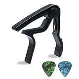 SAPHUE Guitar Capo for 6-String Acoustic and Electric with 2 Picks