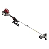 TITIDU 35.88CC Weed Wacker Gas Powered String Trimmer 4-Stroke Lawn Edger, 0.75KW Powerful Brush Cutter with 2 Blade Heads Grass Tools Weed Eater