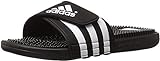 adidas Men's Adissage Slides Sandal, Black/White/Black, 13