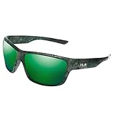 HUK, Polarized Lens Eyewear with Performance Frames, Fishing, Sports & Outdoors Sunglasses Panto, (Spar) Green Mirror/Southern Tier Subphantis, Medium/Large