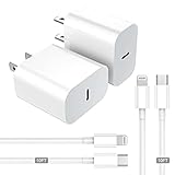 Phone Charger Fast Charging 2 Pack Power Block