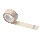 Dltsli 1' Width x 11 Yard Roll PTFE Coated Fiberglass High Temperature Tape with Silicone Adhesive Cloth, Release Surface on Heat sealers, Vacuum Machine Sealing Tape with Adhesive