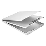 Amazon Basics Aluminum Storage Clipboard, 12.5' x 9', Form Holder, Silver