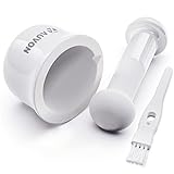 AUVON Mini Pill Crusher (Easy to Clean, Easy to Use), 2nd Gen Porcelain Mortar & Pestle Pill Grinder Explicitly Designed for Crushing Pills, Medicine, and Medications (Patent Registered)