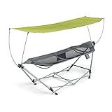 Lucania Portable Hammock with Stand Included - Foldable Hammock with Accordion Style Frame - 290 lbs Capacity 2 Persons Hammock - Outdoor and Indoor Hammock Stand with Travel Bag