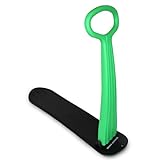Slippery Racer Kid's Lightweight Compact Foldable Cold Resistant Downhill Outdoor Winter Ski Scooter Snow Sled Green