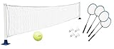 Poolmaster 72776 Above-Ground Mounted Poolside Volleyball / Badminton Game with Perma-Top Mounts , White