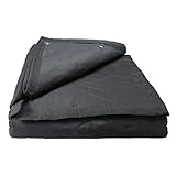 US Cargo Control 96'x80' Extra Large Sound Dampening Blanket with Grommets for Wall Hanging, Acoustic Blanket, Sound Reducing Blanket, Machine Washable, 12 Pounds, Black
