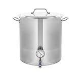 CONCORD Stainless Steel Home Brew Kettle Stock Pot (Weldless Fittings) (60 QT/ 15 Gal)