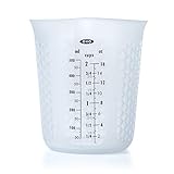OXO Good Grips 2-Cup Squeeze & Pour Silicone Measuring Cup with Stay-Cool Patternt, Clear