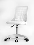 Office Factor Kid’s Chair- Adjustable Height Office School Children Desk Chair- Revolving Chair with Wheels- Breathable Back Chair for Kids, Holds up to 175 Lbs – Color White