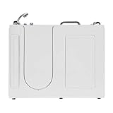 Empava 53 in. Acrylic Whirlpool Walk-in Tub Water Jets Alcove Bathtub with Left Side Door , White