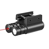 Beileshi Tactical Flashlight and Red Laser Sight Combo with Picatinny Rail Mount