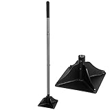 Walensee Steel Tamper with 48 inch Handle 8'x8' Garden Rubber Grip for Laborsaving All-Steel Heavy Duty Ideal Tool Leveling Ground Installing pavers and Repairing Blacktop