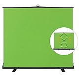 EMART 80in x 92in Collapsible Chromakey Panel Green Screen for Photo Backdrop Video Studio, Live Game, Portable Pull Up, Solid Aluminium Base Wrinkle-Resistant Fabric, Auto-Locking Air Cushion Frame