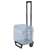 CleverMade Sequoia Wheeled Rolling Trolley for Coolers; Rugged, Outdoor, All Terrain Wheels for Transporting and Hauling Up to 100 lbs. of Gear, Black