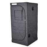 Zazzy Grow Tent 32'x32'x63', High Reflective Mylar Grow Room with Observation Window, Removable Floor Tray and Tool Bag for Planting Indoor Fruit Flower Veg 3'X3'