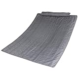 Outdoor Portable Hammock Pad, 2 Person Replacement Polyester Hammock Pad and Pillow Set, 77 X 55Inch Fits 55 Inch Large Hammock, Dark Gray