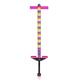 Flybar Pogo Stick for Kids, 40 to 80 Pounds, Perfect for Beginners, Easy Grip Foam Handles, Anti-Slip Foot Pegs, Outdoor Toys for Boys, Jumper Toys for Girls, Outside Toys for Kids (Jolt, Rainbow)