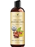 Handcraft Blends USDA Organic Jojoba Oil 8 fl. oz - 100% Pure & Natural Jojoba Oil for Skin, Face and Hair - Deeply Moisturizing Anti-Aging Jojoba Oil for Men and Women