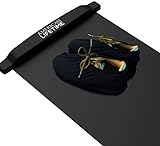 American Lifetime Slide Board, Workout Board for Fitness Training and Therapy with Shoe Booties and Carrying Bag Included, Black, 7.5 Feet