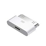 rosyclo 30-Pin to Lightning Adapter, MFi Certified 8-Pin Female to 30 Pin Male Dock Connector iPhone Charging Sync Converter Compatible iPhone 4/4s/iPad/iPod Touch White (No Audio)