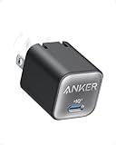 USB C GaN Charger 30W, Anker 511 Charger (Nano 3), PIQ 3.0 Foldable PPS Fast Charger for iPhone 15/15 Pro/14/14 Pro Max/13, Galaxy, iPad (Cable Not Included)-Phantom Black