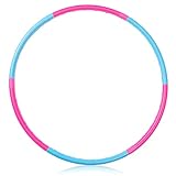 Liberry Kids Exercise Hoop, Detachable & Size Adjustable Toy Hoop, Professional Hoola Rings for Kids Blue,Pink