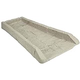 Suncast Easy Assembly Outdoor Decorative Poly Composite Rain Gutter Downspout Splash Block Effective in Any Type of Weather, Stone Light Taupe