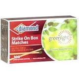 Diamond Wooden Matches, Kitchen Matches, Strike on Box Matches, 5 Boxes of 300 in each box for a total of 1,500 matches, Extra Thick for longer burn time.