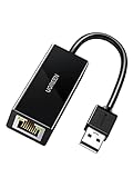 UGREEN Ethernet Adapter USB to 10 100 Mbps Network Adapter RJ45 Wired LAN Adapter for Laptop PC Compatible with Nintendo Switch Wii Wii U MacBook Chromebook Surface Windows macOS Linux Black