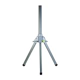 Skywalker 3’ TV Antenna Dish Tripod Mast Pole for Roof Mount with Dish Level & Compass (Mast Included)
