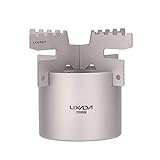 Lixada Mini Lightweight Titanium Stove ALC-ohol Stove Support Bracket Cross Stand Cross Stand Rack for Outdoor Camping Backpacking Hiking etc