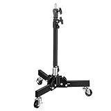 Soonpho Photography Tripod Light Stand Base with Casters,Heavy-Duty Lighting Stand on Wheels, Adjustable 9.5-33.86 inch,Movable Base Stand for Studio Softbox,Monolight,Diffuser...