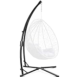 Eusuncaly Hanging Hammock Chair Stand Swing Chair Stand for Indoor/Outdoor,C-Type Solid Steel Heavy Duty Hammock Chair Stand,Weight Capacity 380 Lbs Hanging Chair Stand Only